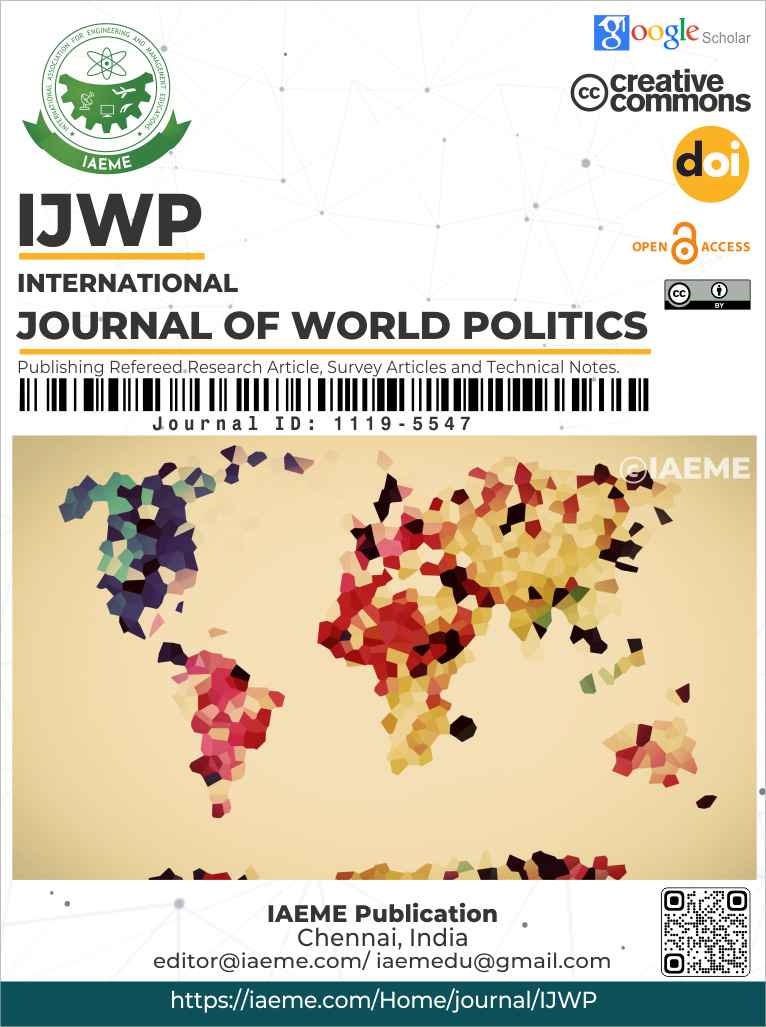 					View Vol. 2 No. 1 (2025): INTERNATIONAL JOURNAL OF WORLD POLITICS (IJWP)
				